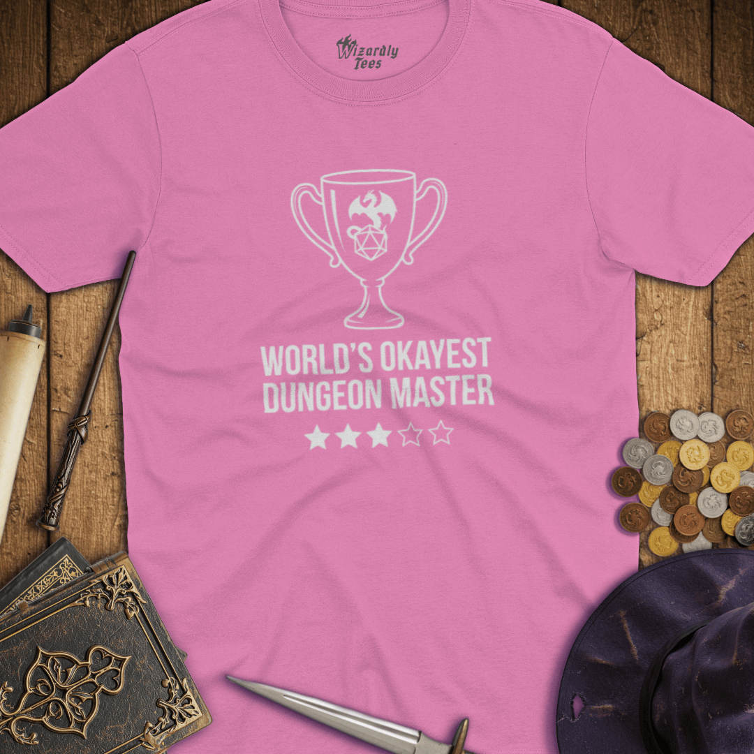 World's Okayest Dungeon Master 3-Star Trophy T-Shirt